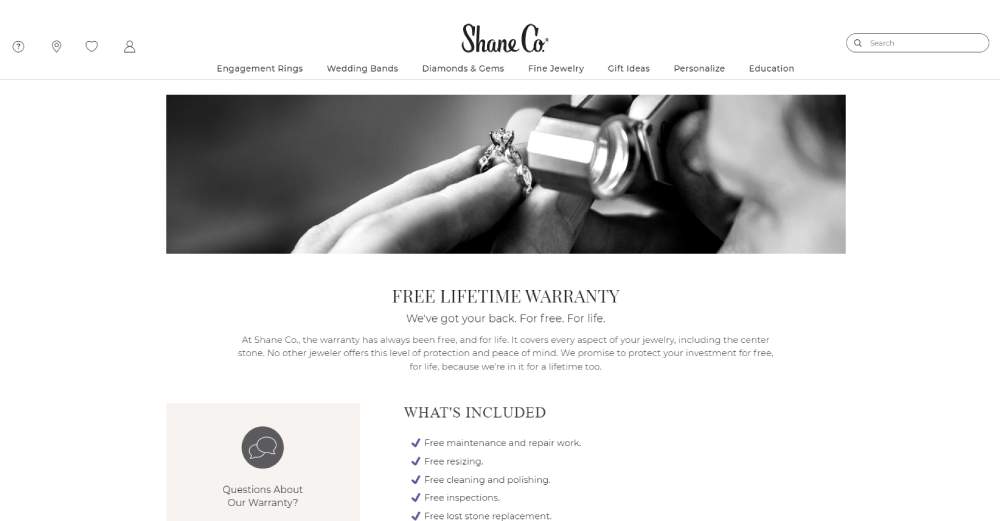 Shane Co warranty
