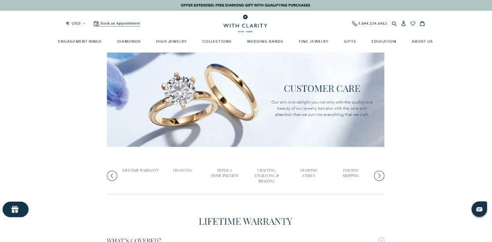 With Clarity returns policy