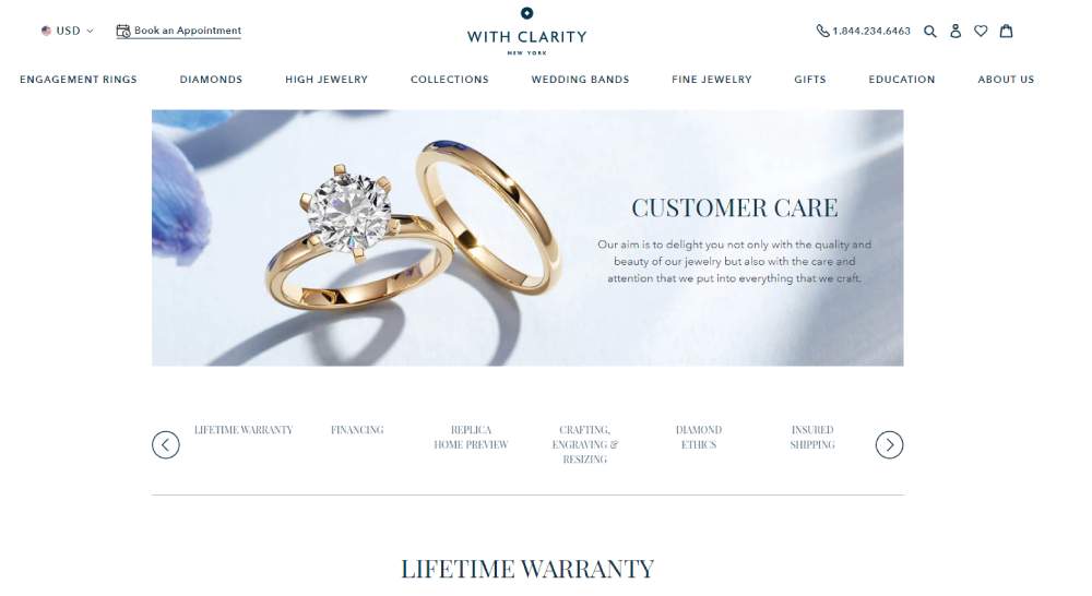 With Clarity warranty