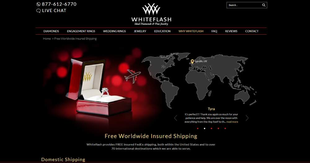 Whiteflash shipping